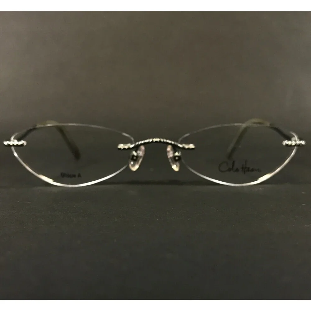 Cole Haan Eyeglasses Frames CH 905 SAGE Grey Round Rimless 50-18-130